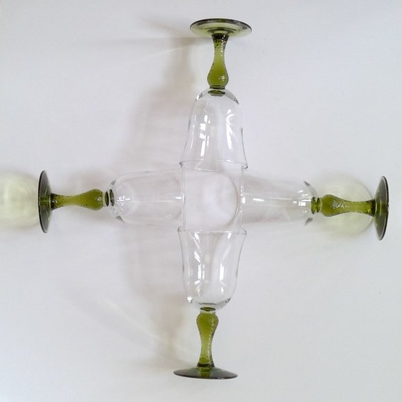 Libbey Dining Vintage Libbey Martello Olive Greenstemmed 2oz Wine